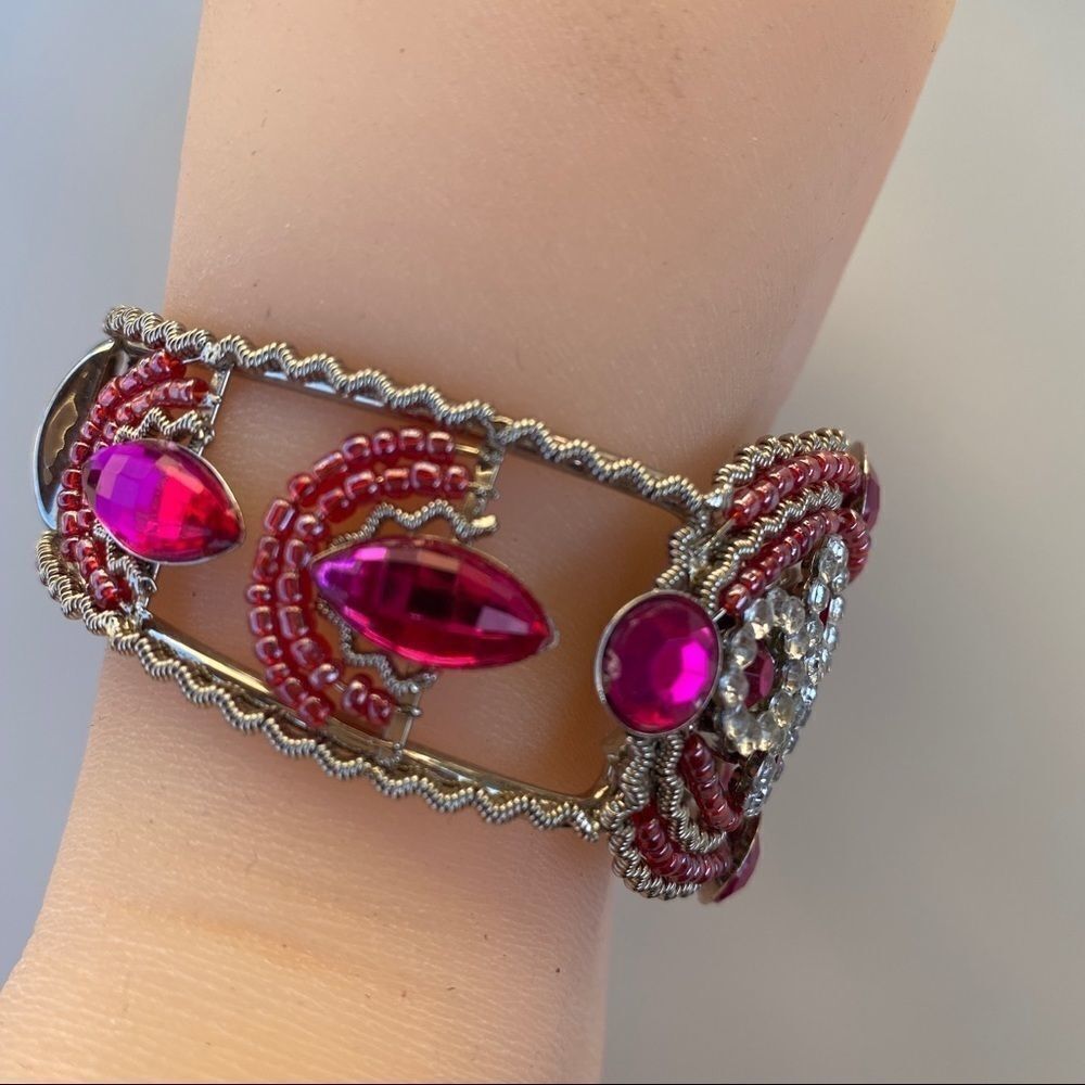 Bangle with Glass Jewels - Picture 2 of 6